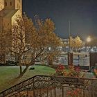 Münsters Domplatz bei Nacht