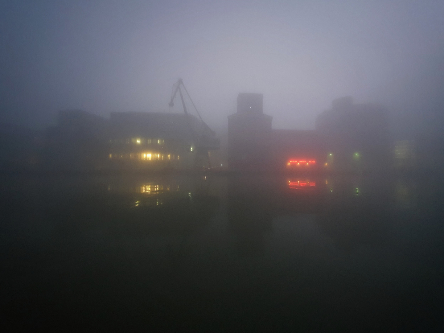 Münsters Hafen im Nebel