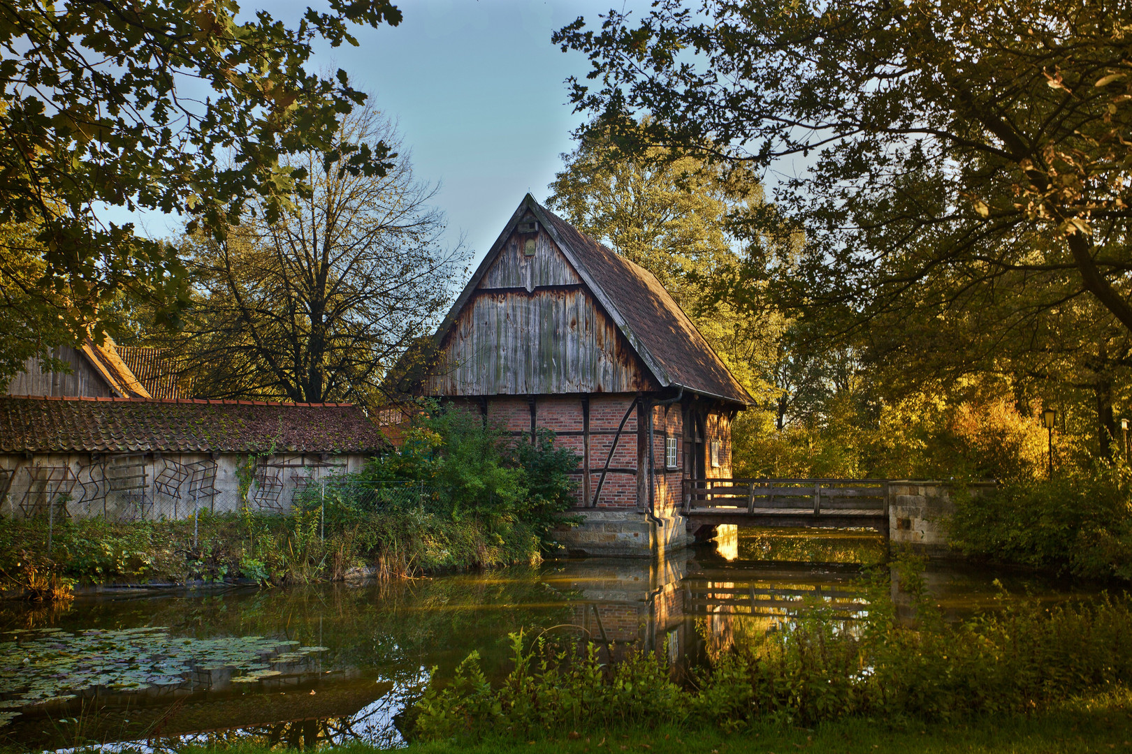 Münsters Mühlenhof im Herbstlicht