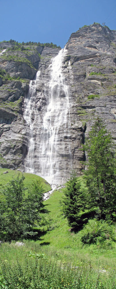 Mürrenbachfall 430m Foto & Bild | landschaft, wasserfälle, bach, fluss ...