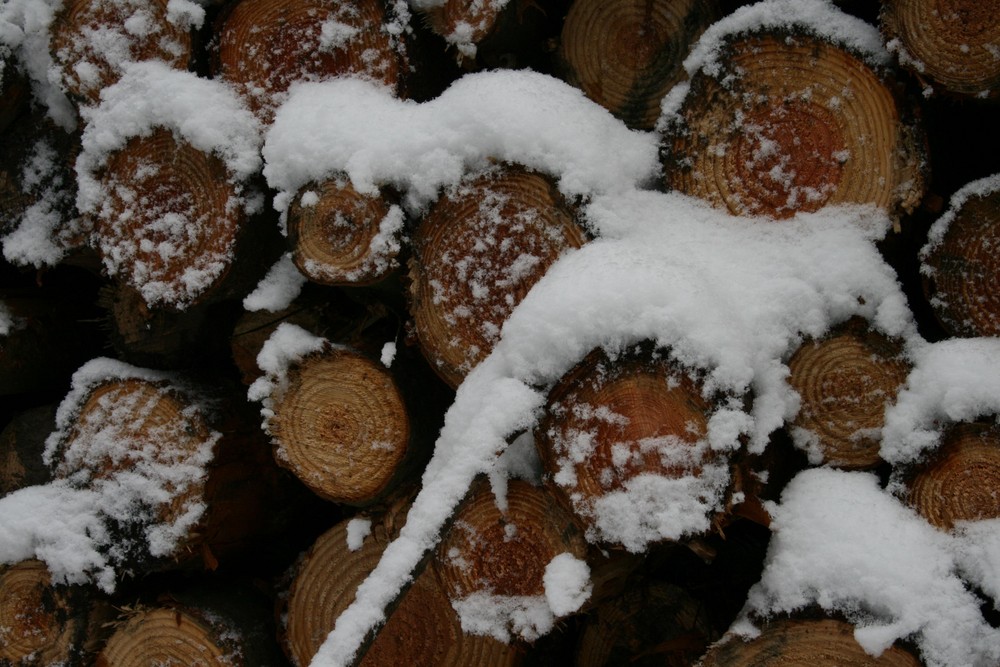 Mützen aus Schnee