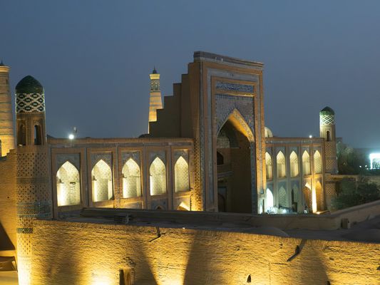 Muhamad Rahim Khan Madrasa in night light