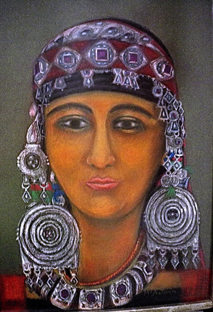 "Mujer Bereber" Dibujo realizado por MªAntonia Rubio Maeso.