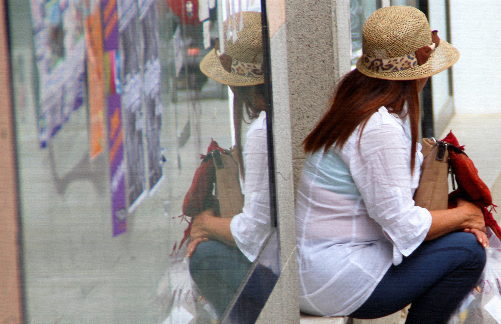 Mujer reflejada