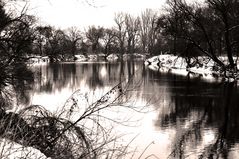 Mulde im Winter