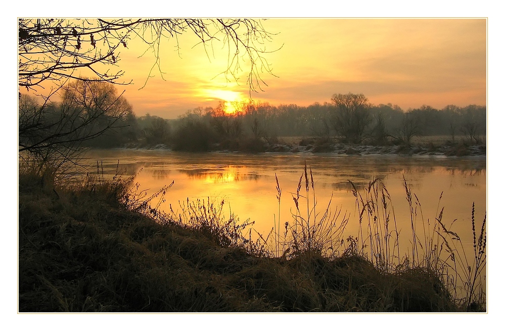 Mulde im Winter