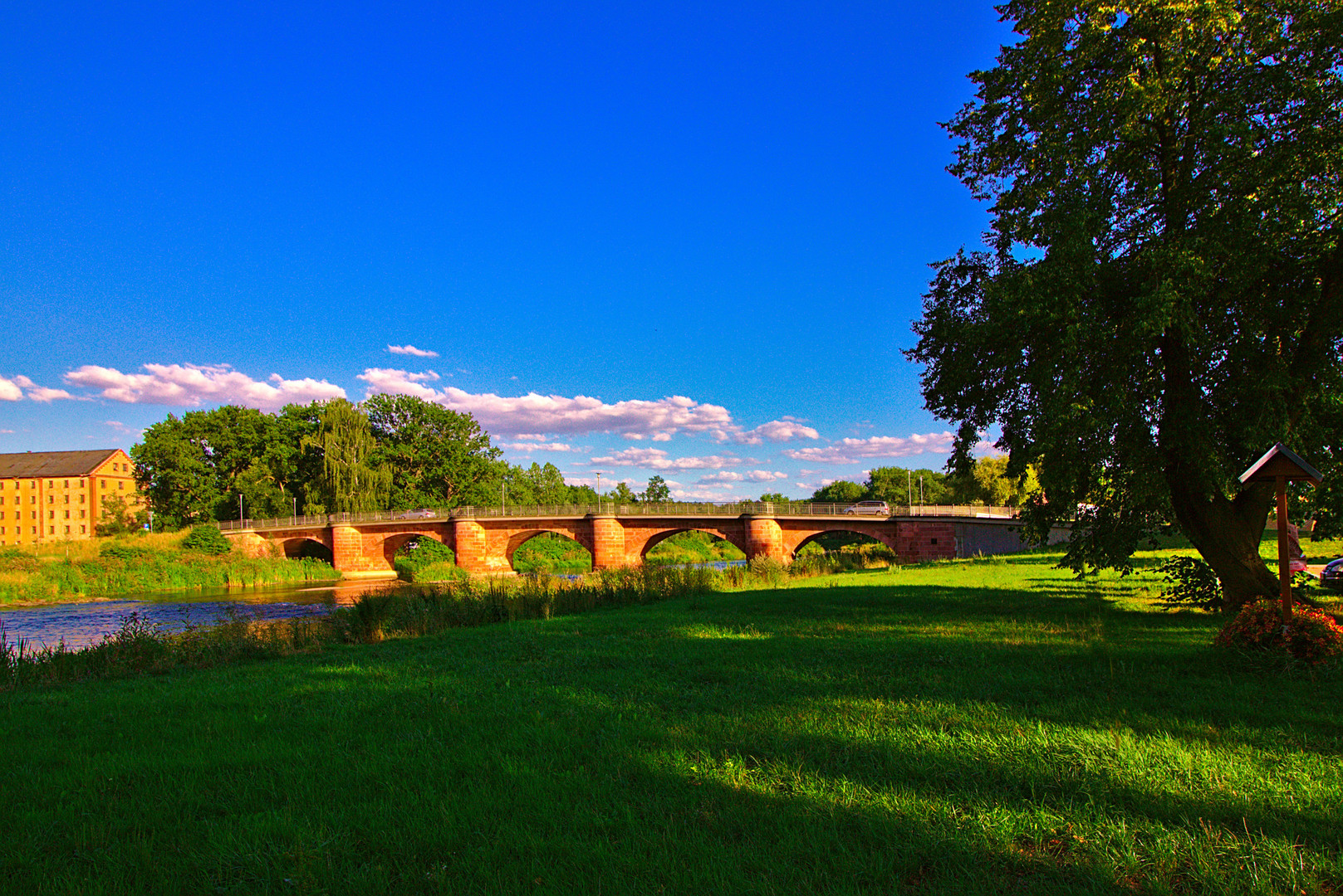 Muldenbrücke bei Wechselburg Zwickauer Mulde