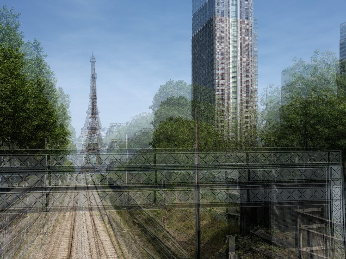 Multi Exposures in an Urban Environment. Paris Edition.