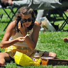 multitasking in Bryant Park 