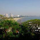 Mumbai Hängende Gärten Aussicht auf Strand und Skyline