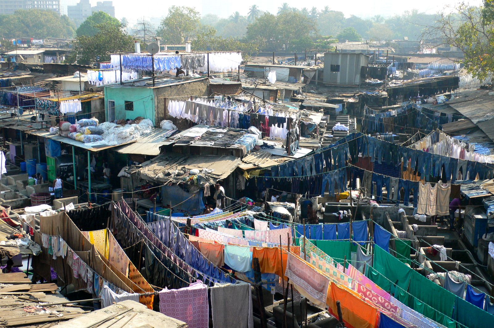 Mumbai (Indien) - Die Wäscherei "Dhobi Ghat"