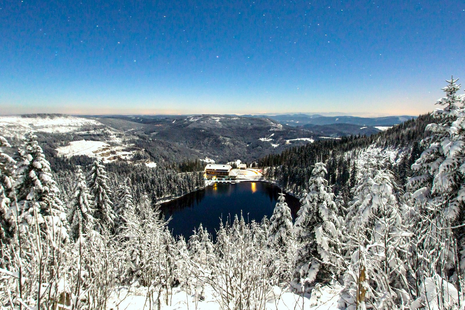 Mummelsee bei Vollmond