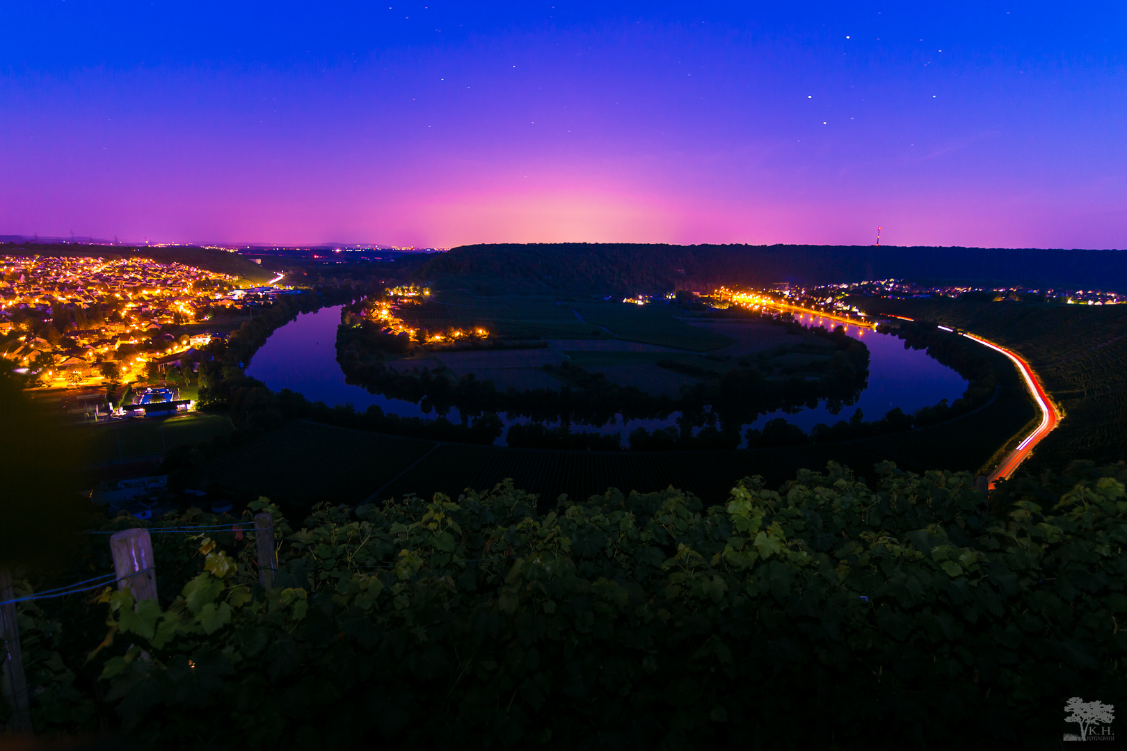 Mundelsheim bei Nacht