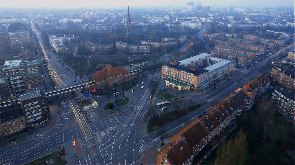 Mundsburg morgens um 7.00 Uhr