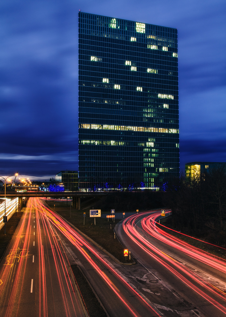 Munich Twin Towers and the Streaming Lights