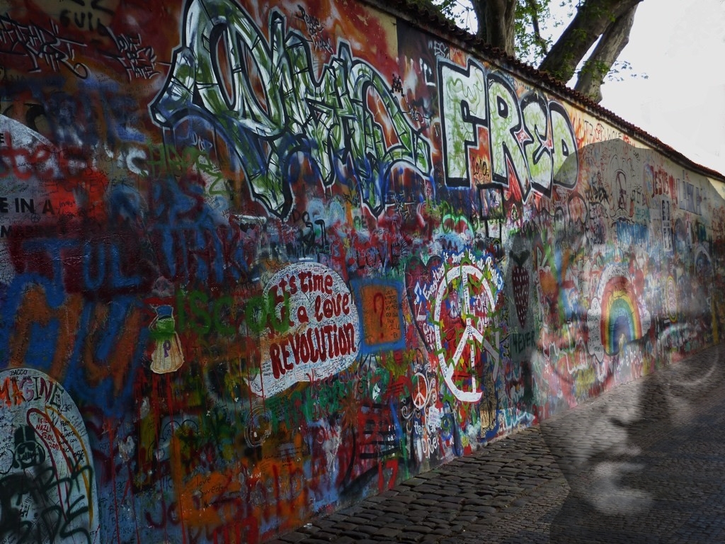 Mur John Lennon à Prague