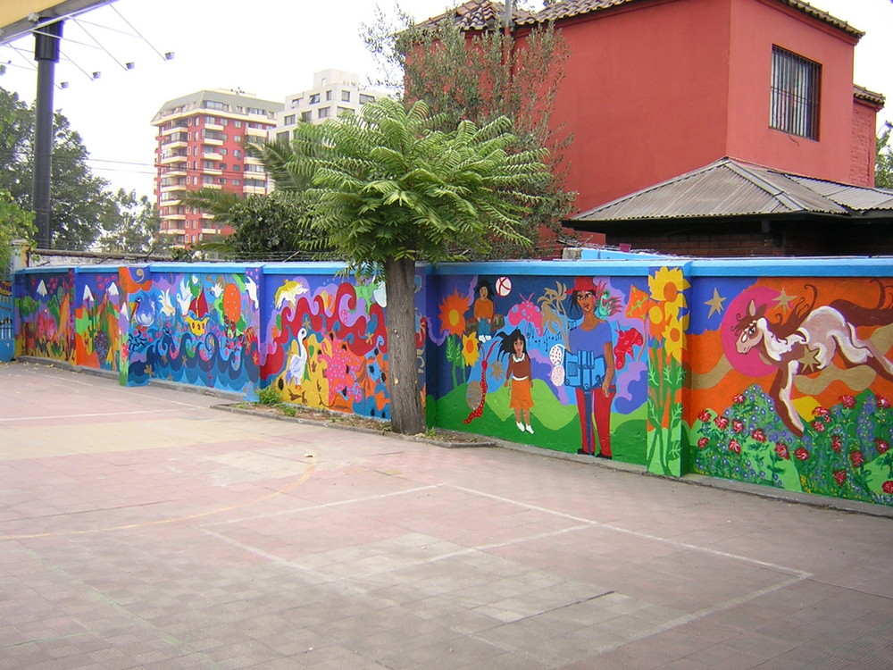 mural colegio claretiano santiago chile