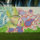 Mural colorido em Jaraguá - Maceió - AL