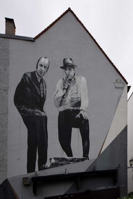 Mural "Joseph Beuys und Hans Hollein" / Mönchengladbach