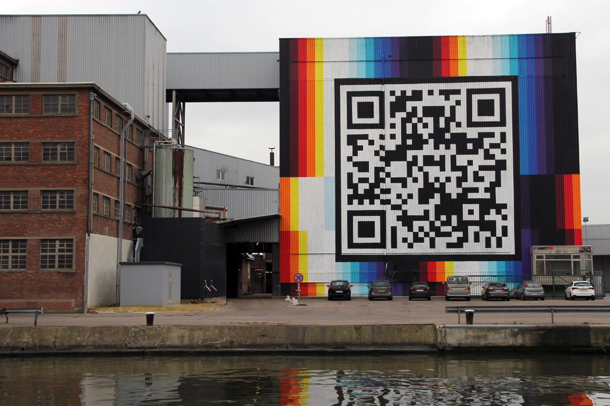 Mural von Felipe Pantone in Hasselt