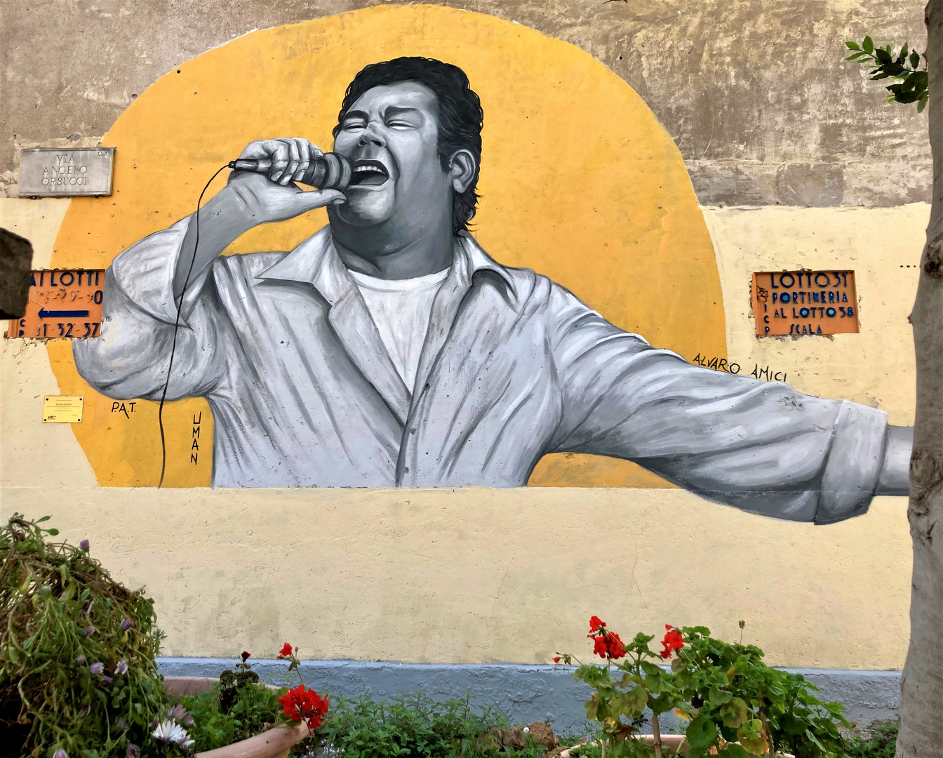 Murales per Alvaro Amici al quartiere Garbatella