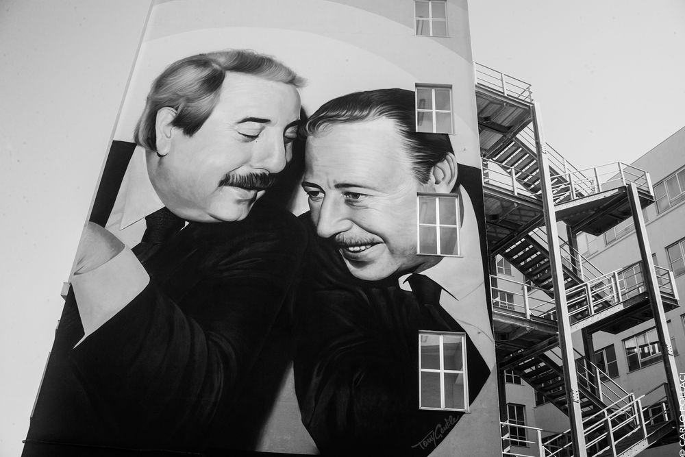 Murals in memory of Giovanni Falcone and Paolo Borsellino