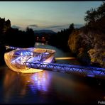 Murinsel bei Nacht - Graz