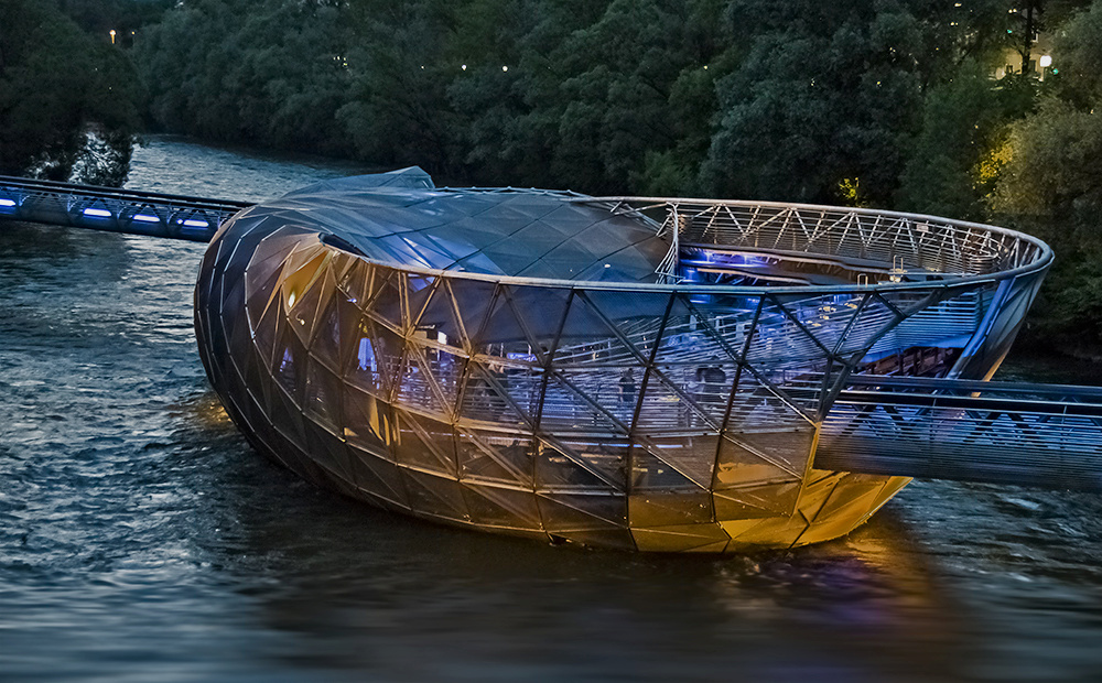 Murinsel zur "Blauen Stunde"...