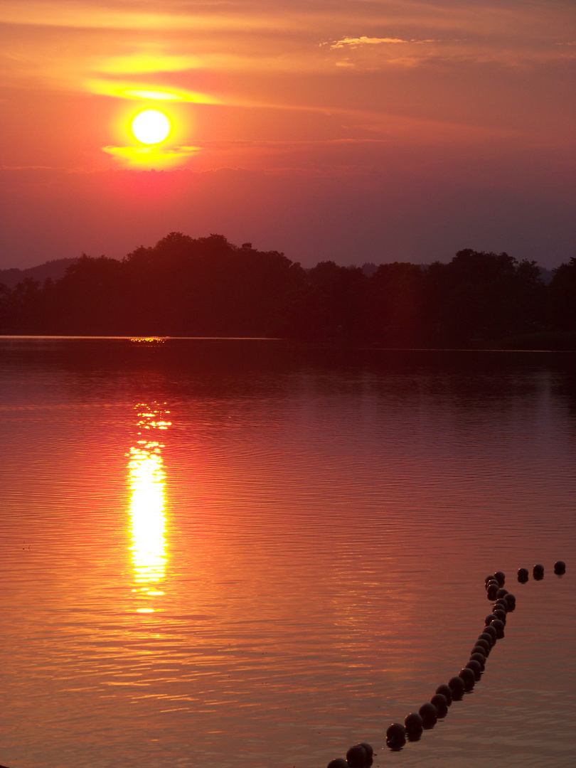 Murnau a. Staffelsee bei Sonnenuntergang