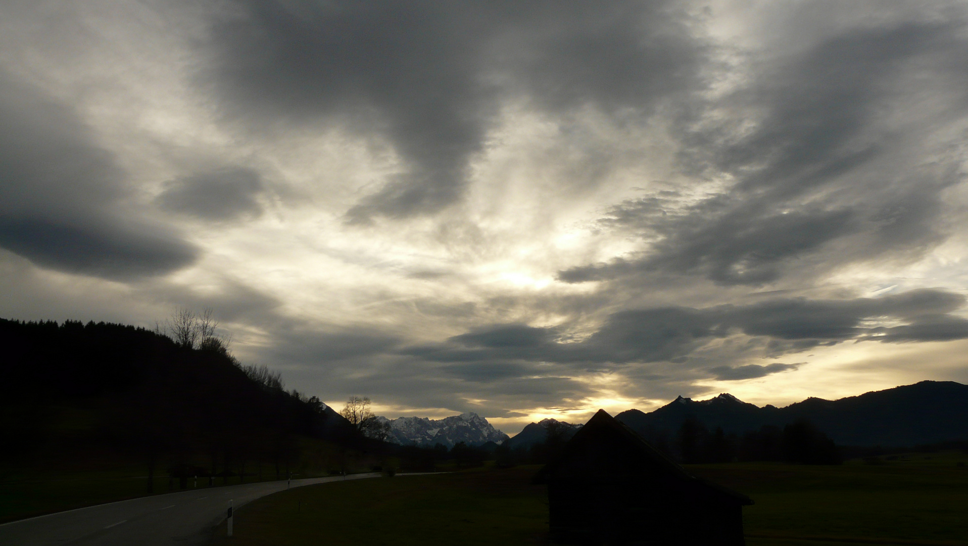 Murnau Blick in Richtung Garmisch