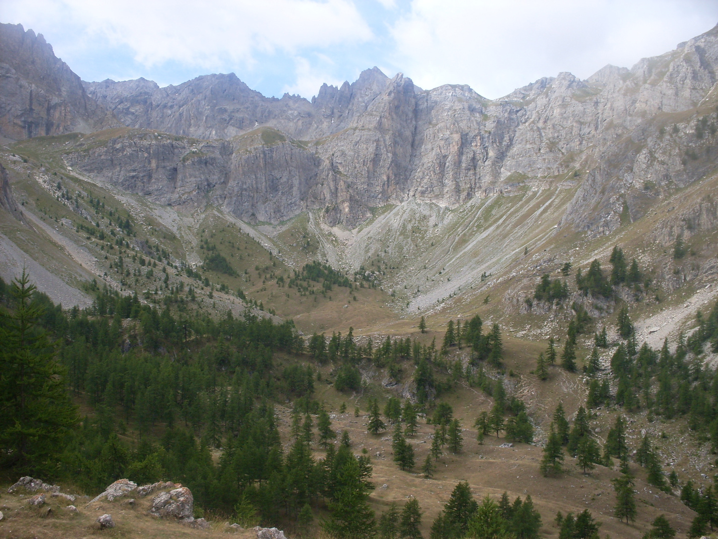 Muro di roccia in Val Maira