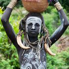 [ Mursi Tribe Boy with Body Scarification ]