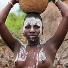 [ Mursi Tribe Woman with Basket ]