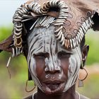 [ Mursi Tribe Woman with Leather Cap ]