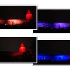 Murten Licht-Festival - Collage der Stadtmauer