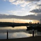 Muschelfischer im Hafen