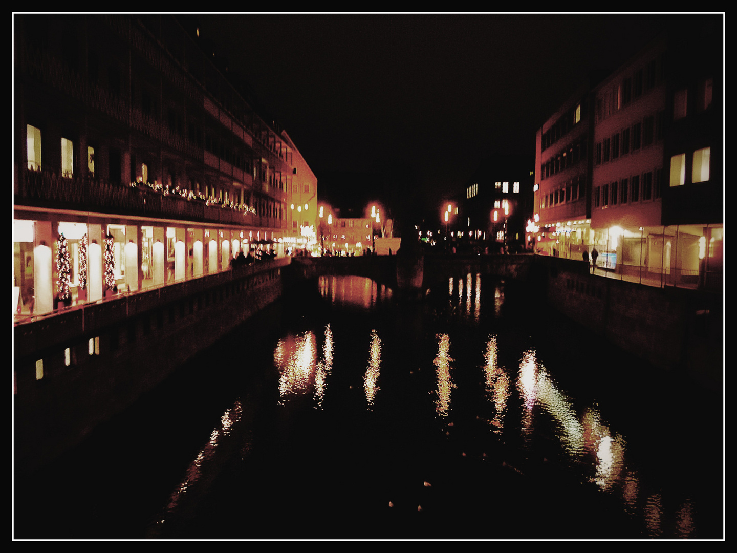 Museumsbrücke bei Nacht