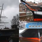 Museumschiff "Friederike von Papenburg" vorm Rathaus am Hauptkanal