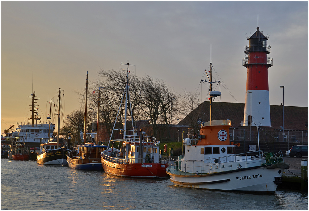 Museumshafen Büsum im Morgenlicht