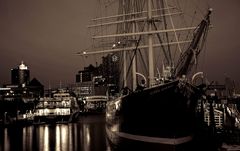 Museumsschiff Rickmer Rickmers im Hamburger Hafen