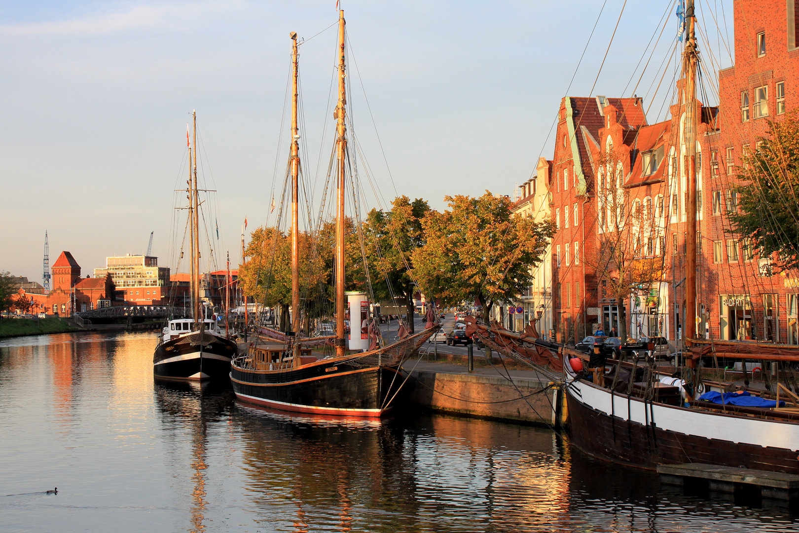 Museumsschiffe in Lübeck an der Trave