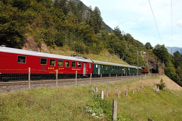 Museumszug in Bewegung