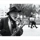 music clown on the street I.