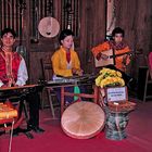 Music group inside the Van Mieu Temple