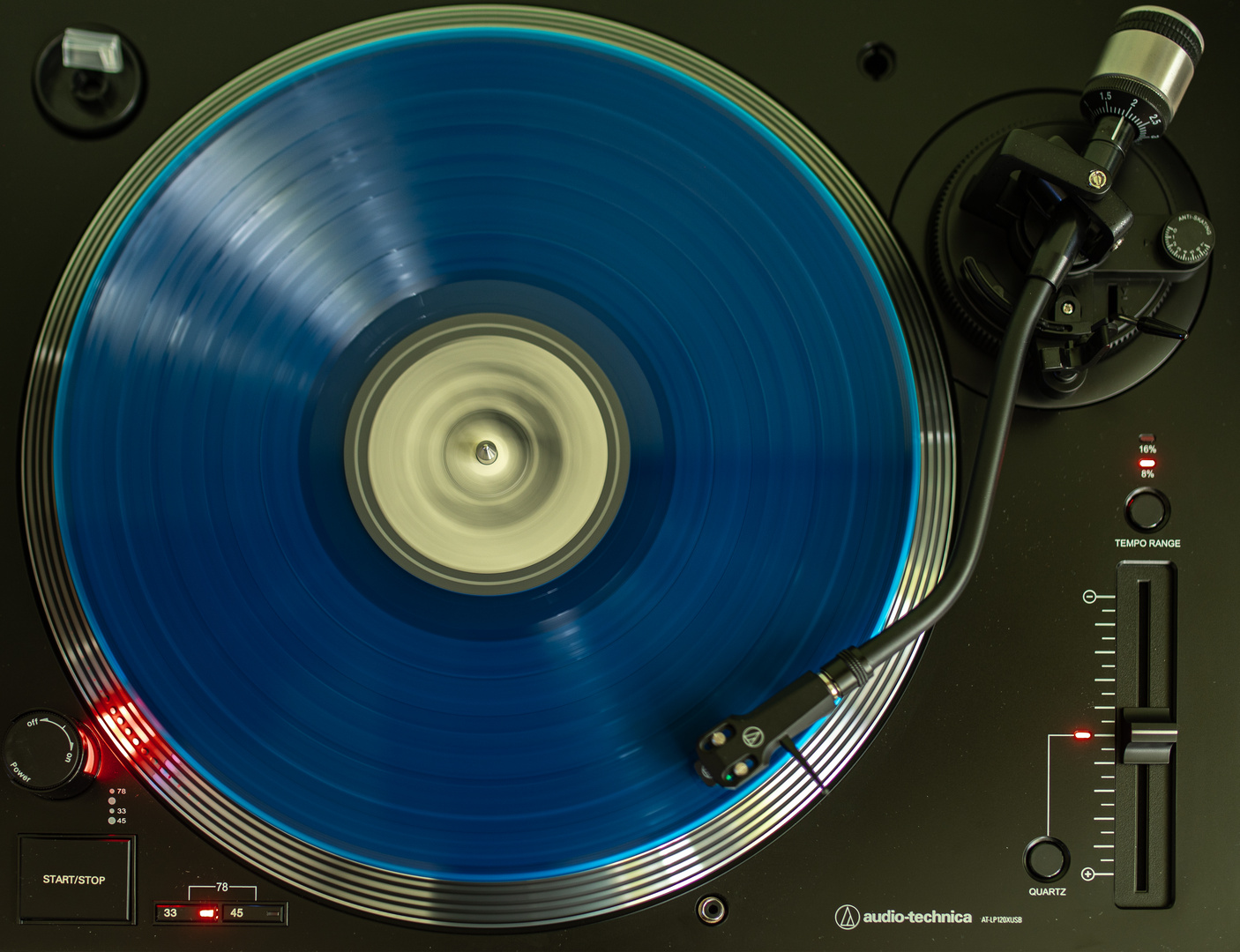 Music on blue Vinyl