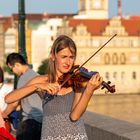 Music on the bridge - enjoy the evening sun