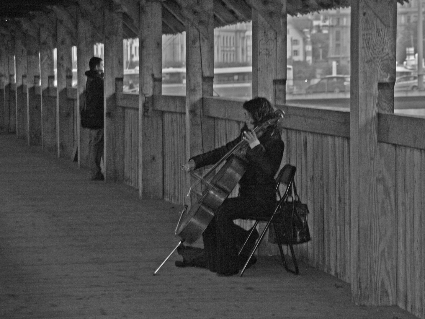 Musik auf der Brücke