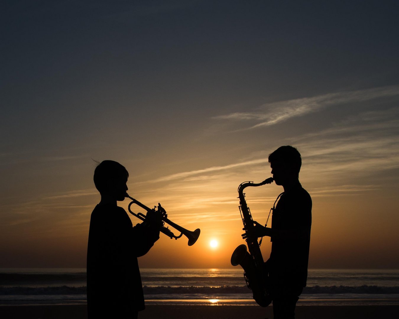 Musik beim Sonnenuntergang