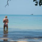 Musik hören in warmem Wasser