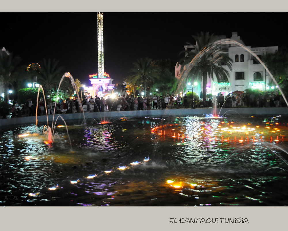 Musik und Lichtershow-Brunnen